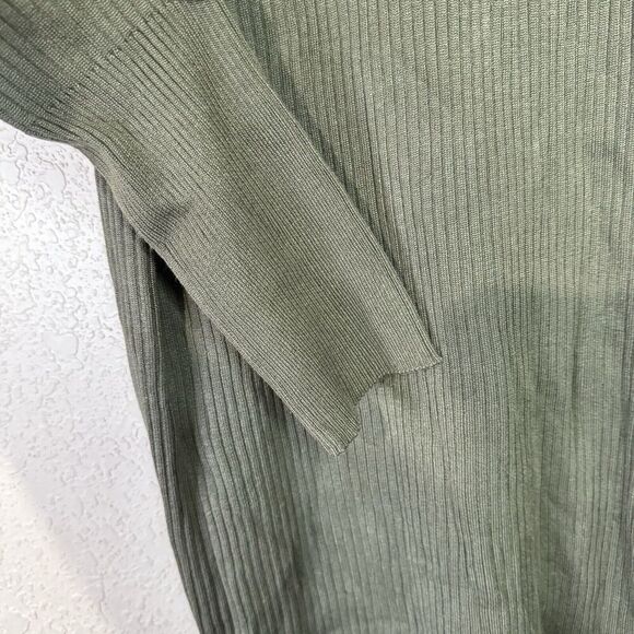 Say What Sweater Knit Dress Woman 2X Army Green Pullover Cold Shoulder Dress NWT - Picture 6 of 15